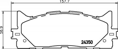 HELLA PAGID 8db355012401 -  Комплект тормозных колодок, дисковый тормоз